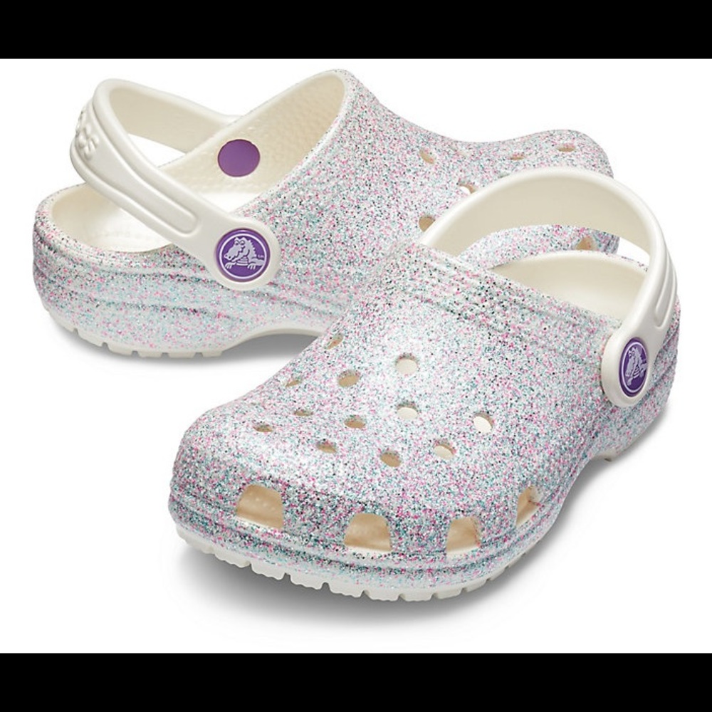 Toddler glitter crocs